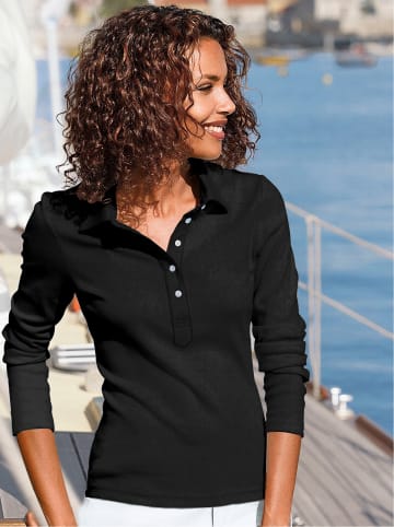 WITT WEIDEN Poloshirt in schwarz