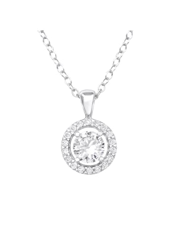 Alexander York Kette mit Anhänger ROYALin weiß in 925 Sterling Silber, 2-tlg. in silber
