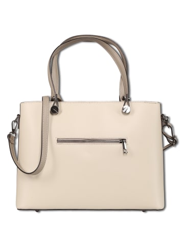 Toscanto Leder Schultertasche Toscanto Tasche beige, grau ca. 37cm