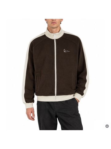 Karl Kani Signature Sidestripe Pique Trackjacket in Braun