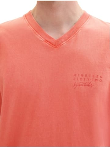 Tom Tailor V-Kragen T-Shirt für Herren in orange