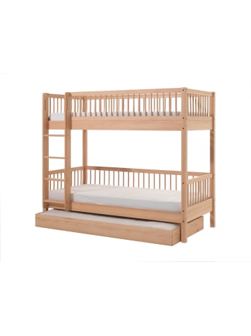 58 aufm Kessel ETAGENBETT Kelci 2x90x200 Bettschublade Rausfallschutz Buche massiv