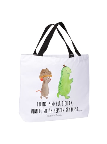 Mr. & Mrs. Panda Shopping Bag Schildkröte Maus mit Spruch in Weiß