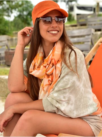 styleBREAKER Schal mit Marmor Muster in Flieder