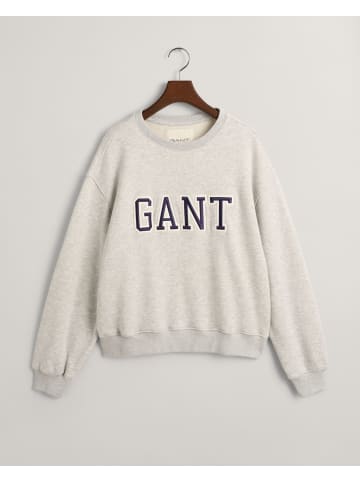 Gant Sweatshirt in Pale Grey Melange