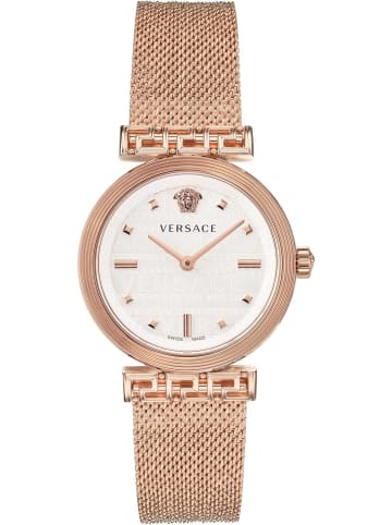 Versace Schweizer Uhr Meander rosagoldfarben in rosa