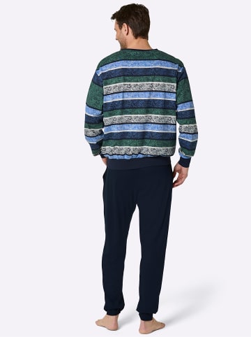 hajo Schlafanzug in marine-ozean-bedruckt