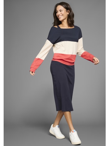 Kangaroos 2-in-1-Kleid in navy + rot-gestreift