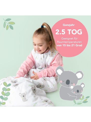 Schlummersack Babyschlafsack, 2.5 TOG in Rosa-Weiß