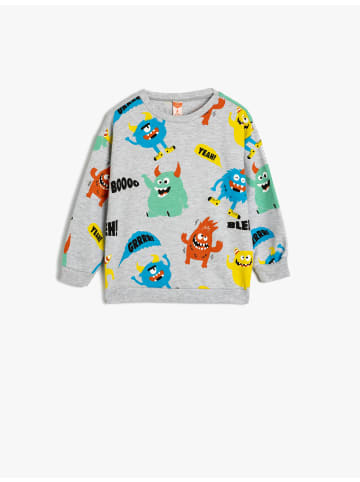 KOTON Sweatshirt in Grau Gemustert