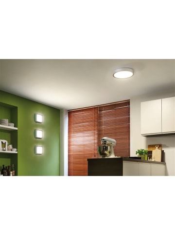 paulmann LED Deckenleuchte Lunar Panel 225x225 mm 15,4W in Chrom matt Alu