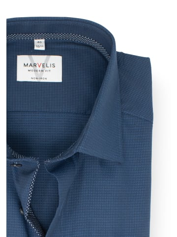 MARVELIS Modern Fit Businesshemd in Navy
