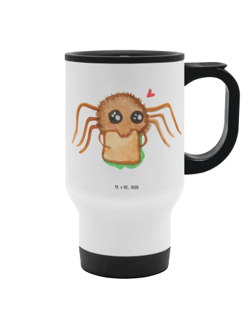 Mr. & Mrs. Panda Kaffeebecher Spinne Agathe Sandwich ohne Spruch in Weiß