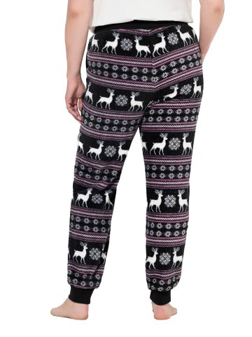 Ulla Popken Loungewear Hose in schwarz