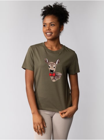 wat? Apparel T-Shirt Rehkitz in Khaki