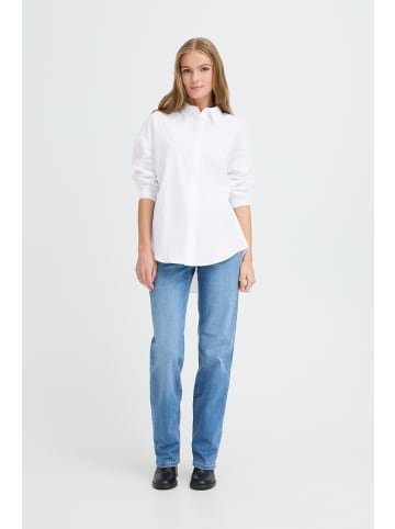 ICHI Langarm - Hemd IHKASSY Relaxed fit in White