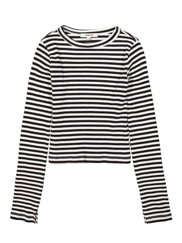 Garcia Langarmshirt geringelt in off black