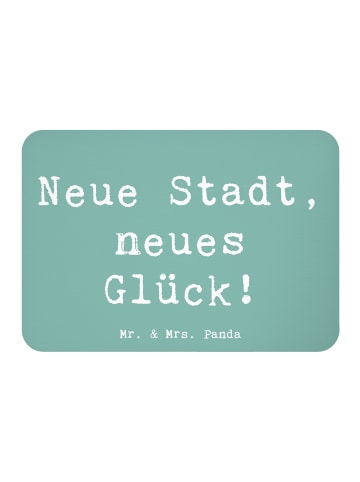 Mr. & Mrs. Panda Magnet Spruch Umzug neue Stadt mit Spruch in Meeresbrise