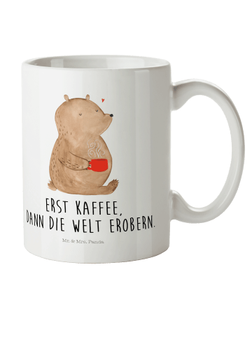 Mr. & Mrs. Panda Tasse Bär Kaffee mit Spruch in Weiß