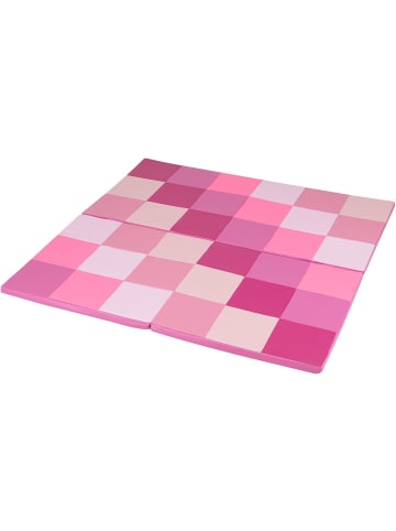 COSTWAY 2 tlg. Krabblematte Baby faltbar 144 x 144 cm in Rosa