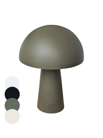 Coen Bakker LED Pilz Tischlampe IP44 Innen & Außen 15x21cm in Taupe