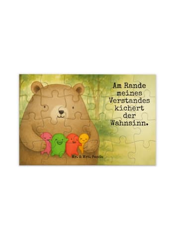 Mr. & Mrs. Panda Puzzle Bär Gefühl Design mit Spruch in Weiß