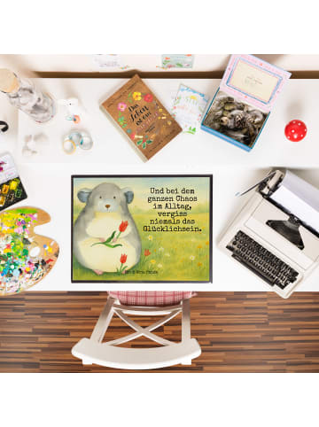Mr. & Mrs. Panda Tischunterlage Chinchilla Blume Design mit Spruch in Weiß