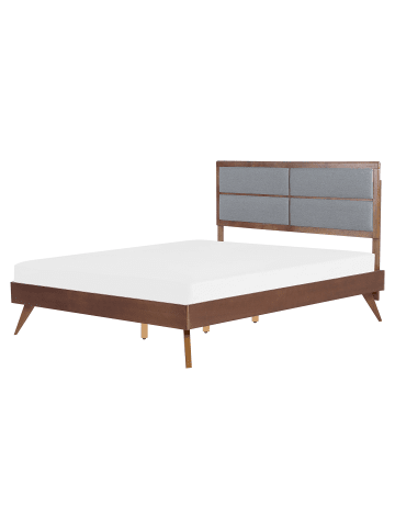 Beliani 3-tlg Doppelbett POISSY in Braun/Grau