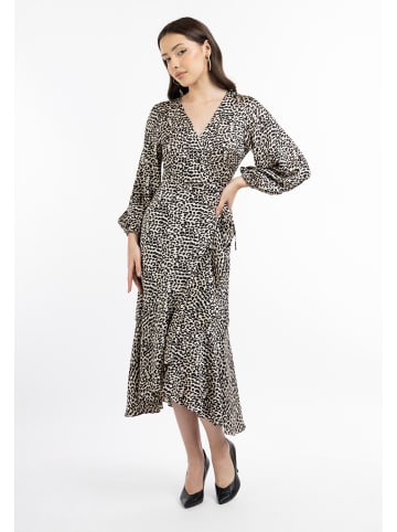 faina Damen Wickelkleid in Schwarz
