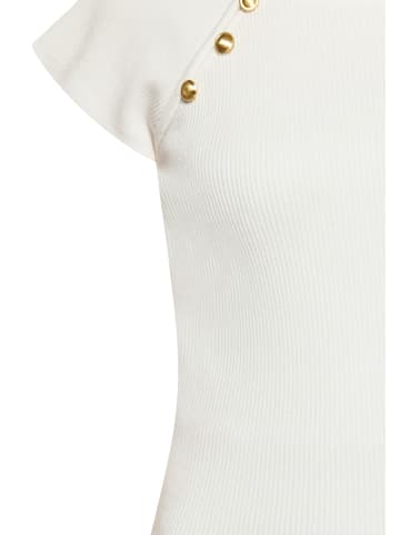 NAEMI Damen Shortsleeve Top in Wollweiss