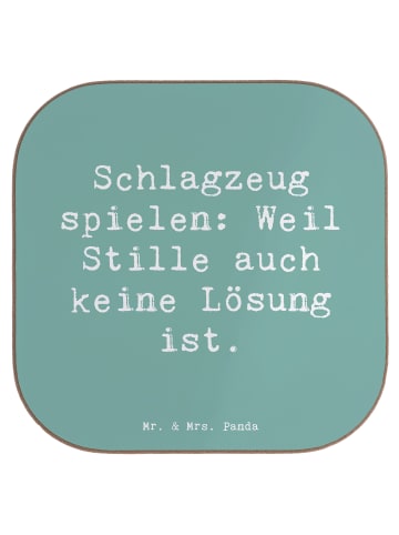 Mr. & Mrs. Panda Coaster Spruch Schlagzeug Magie mit Spruch in Meeresbrise