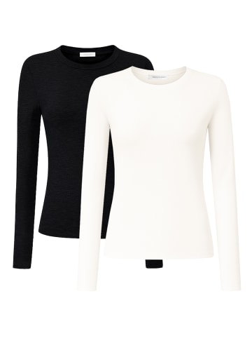 SASSYCLASSY Langarmshirt Set in Weiß-Schwarz