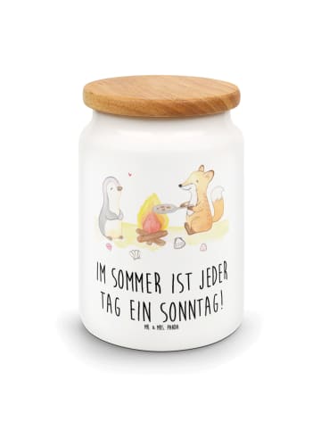 Mr. & Mrs. Panda Keksdose Sommer Sonntag mit Spruch in Weiß
