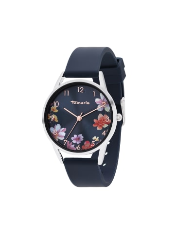 Tamaris Armbanduhr Sporty Flowers in blau