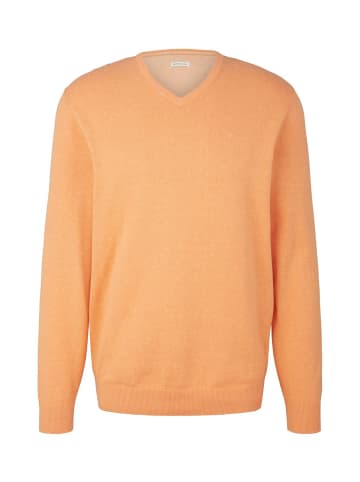 Tom Tailor Pullover Basic V-Neck in Orange