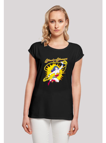 F4NT4STIC T-Shirt DC Comics Wonder Woman Vintage Leap' in schwarz