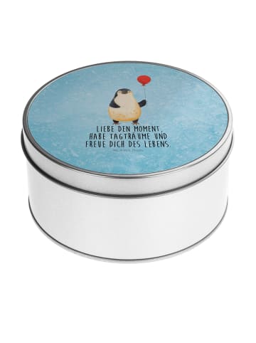 Mr. & Mrs. Panda Aufbewahrungsbox Pinguin Luftballon mit Spruch in Eisblau