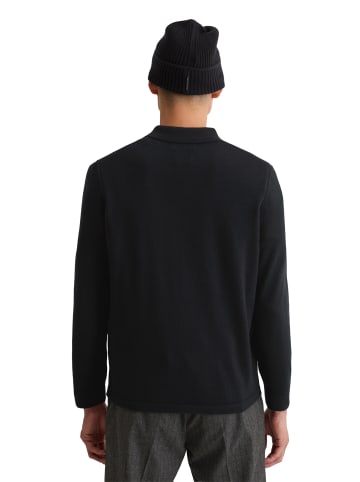 Marc O'Polo Hemd-Strickjacke regular in Schwarz