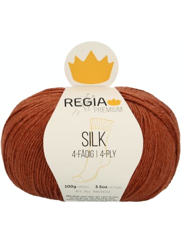 Regia Handstrickgarne Premium Silk, 100g in Rust Red
