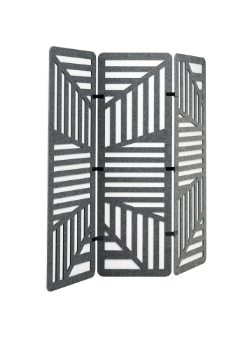 Beliani Büro-Raumteiler FUTURA in Grau - (W) 180 x (H) 180 x (L) 2 cm