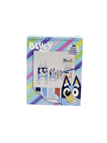 Bluey Aquarell Malbuch Set 24 Vorlagen 6 Wasserfarben und Pinsel