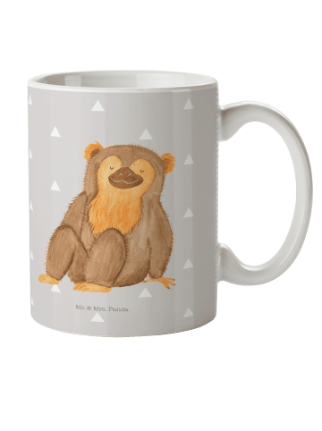 Mr. & Mrs. Panda Trinklernbecher Affe ohne Spruch in Grau Pastell