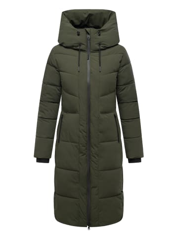 Navahoo Steppmantel Schokokuss XIV in Dark Olive
