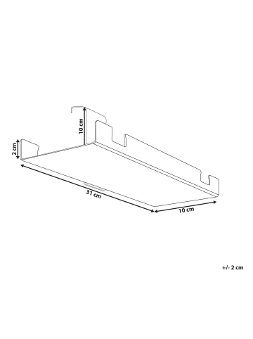 Beliani Kabelhalterung TRACIE in Schwarz - (W) 31 x (H) 10 x (L) 10 cm