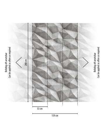 A.S. Création Tapete Concrete Folds in Grau 