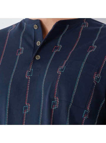 hajo Single-Jersey Schlafanzug in marine