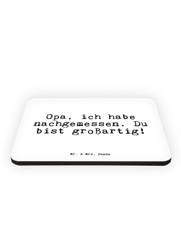 Mr. & Mrs. Panda Kühlschrankmagnet Opa, ich habe nachgemessen...... in Weiß