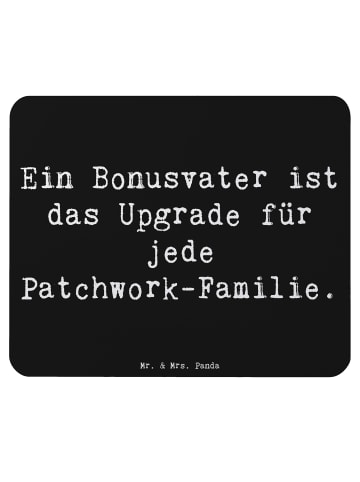 Mr. & Mrs. Panda Mauspad Bonusvater Upgrade mit Spruch in Schwarz