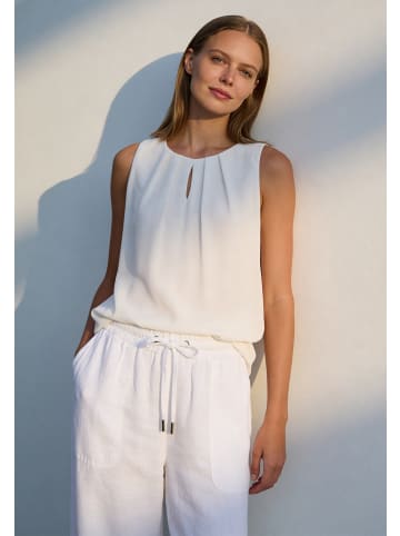 More & More feminines Chiffon-Blusentop in offwhite