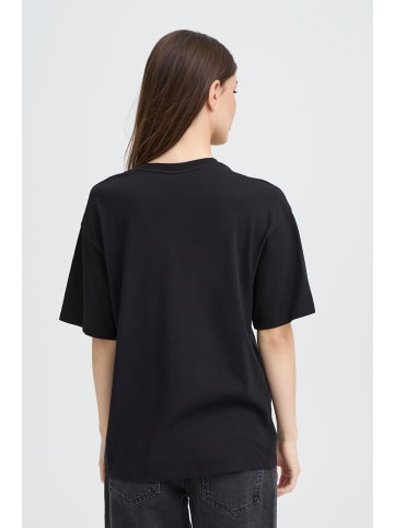 Pulz Kurzarm-Bluse PZABBY Oversize fit in Black Beauty